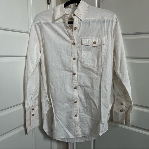 Free People We The Free Manchester Solid Top in White Combo NWT Size XS - Picture 2 of 6